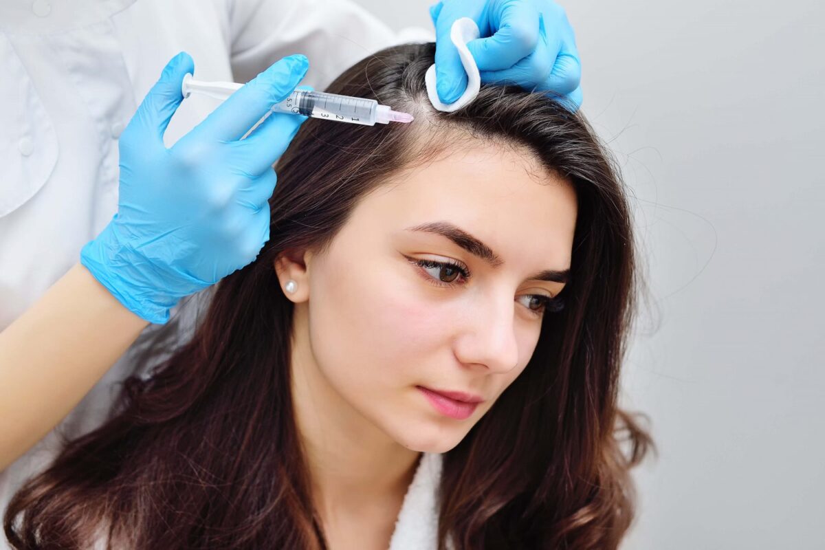 PRP hair treatment for thinning hair and improved hair growth.